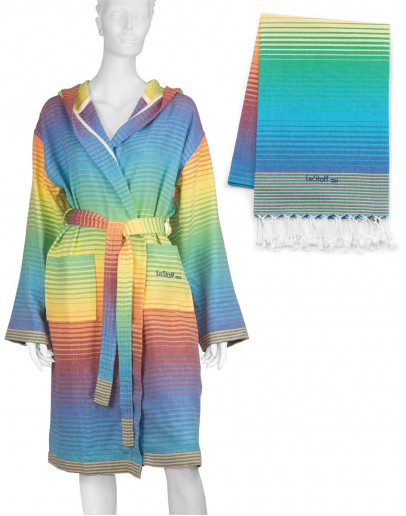 Bademantel morgenmantel robe bathrobe gown lestoff color