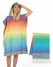 Strandponcho + Hamamtuch Set Rainbow